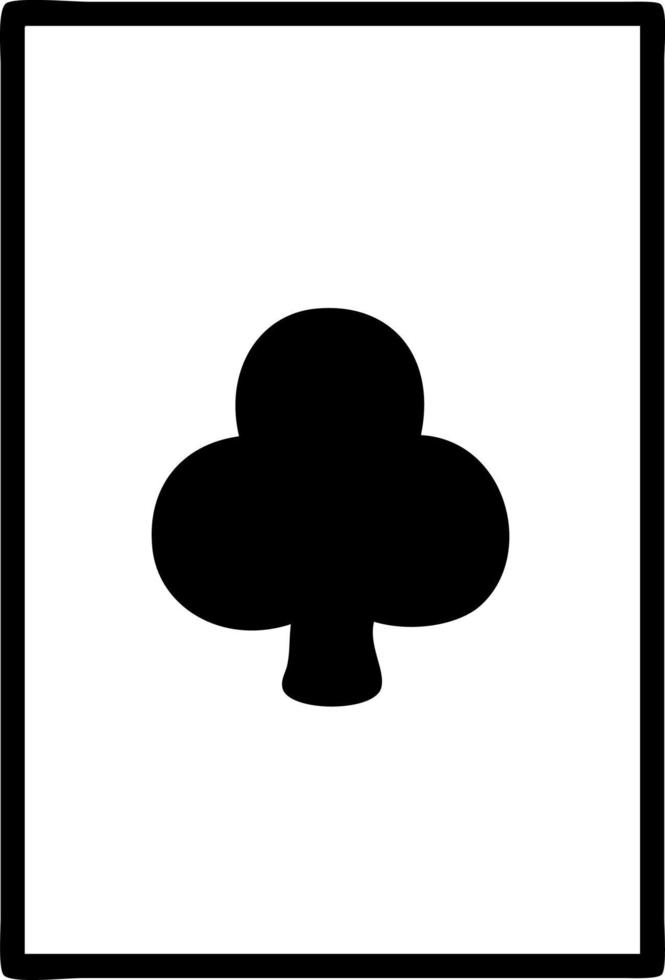 tattoo in black line style of the ace of clubs vector