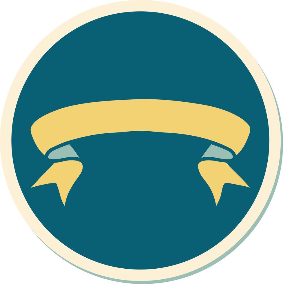 sticker of tattoo in traditional style of a banner vector