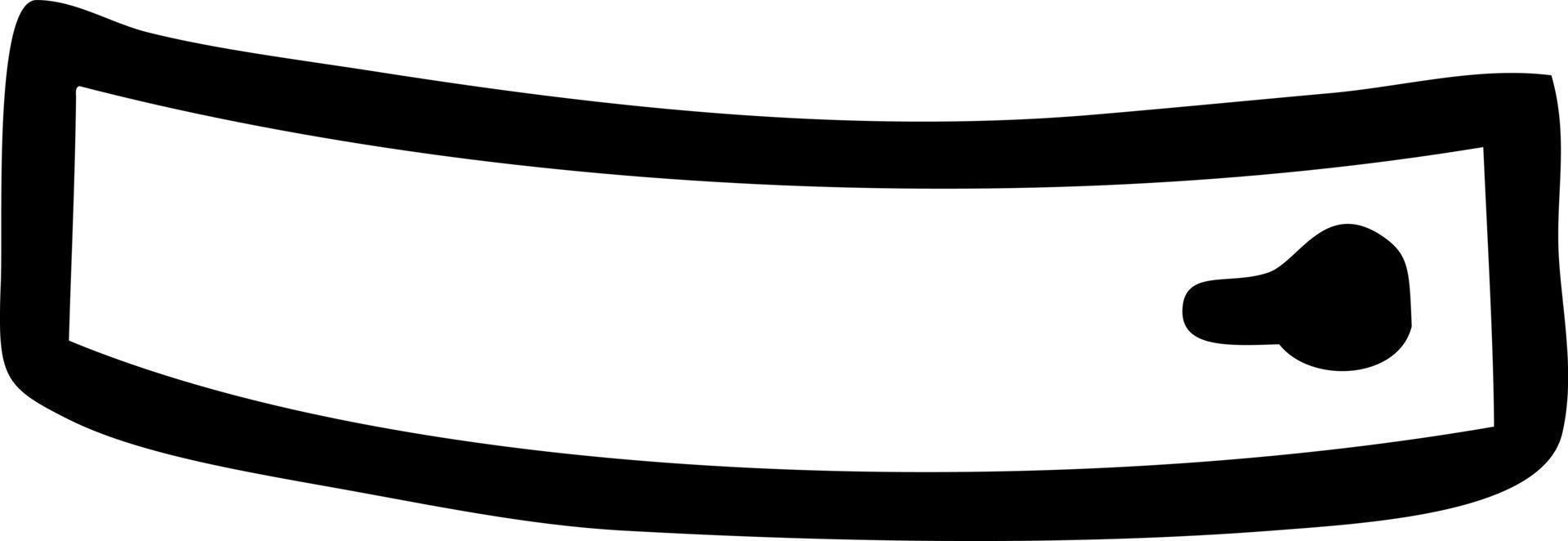 tattoo in black line style of a shirt cuff vector