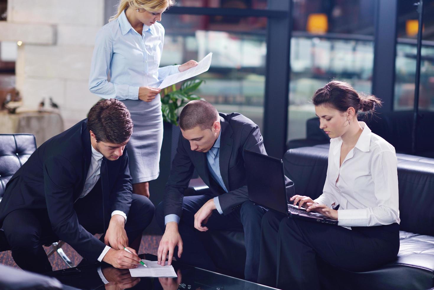 business people in a meeting at office photo