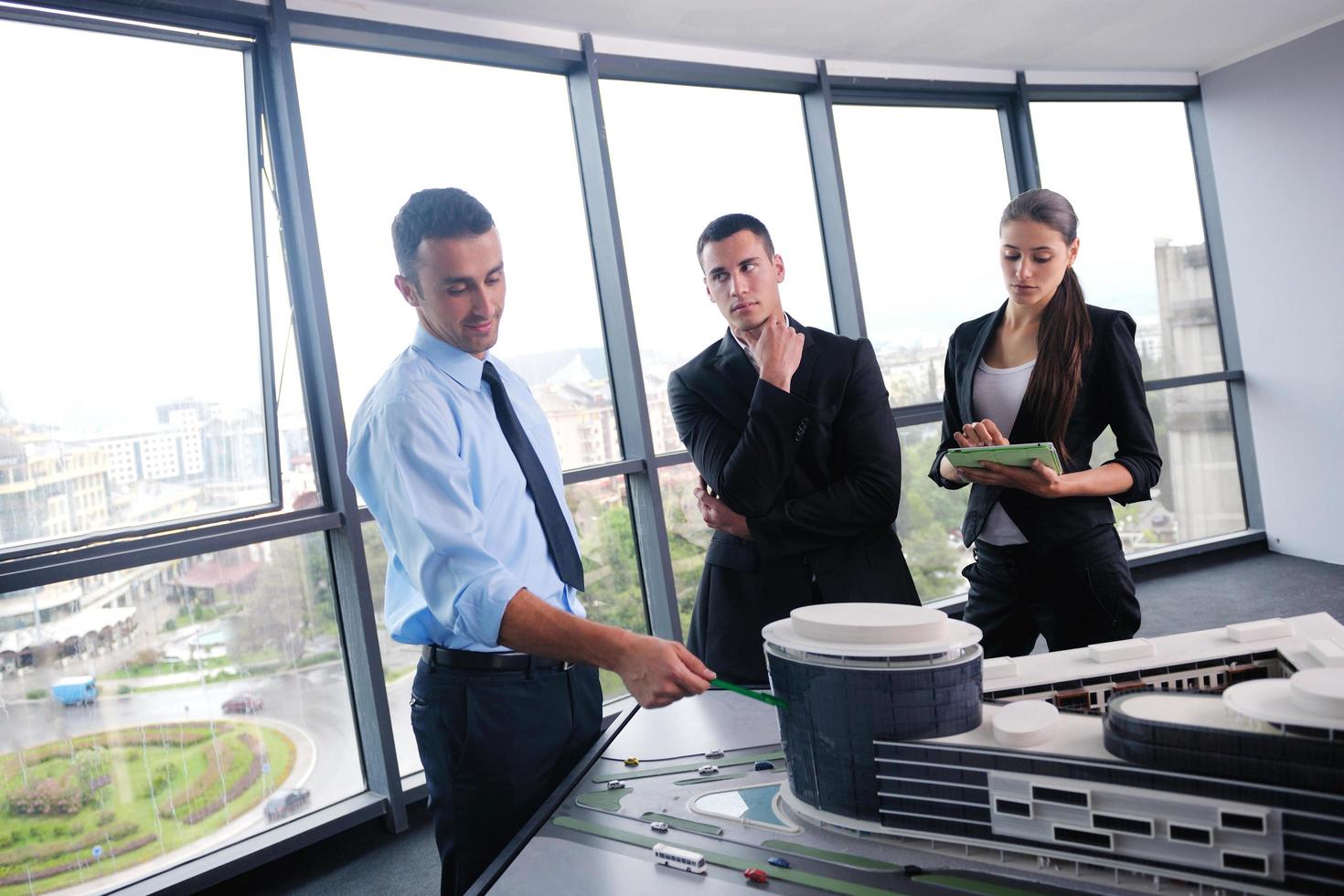 business people group in a meeting at office photo