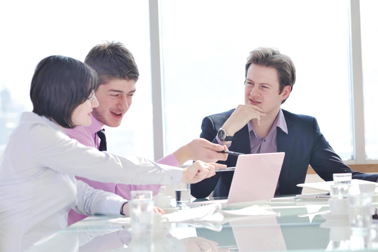 group of business people at meeting photo