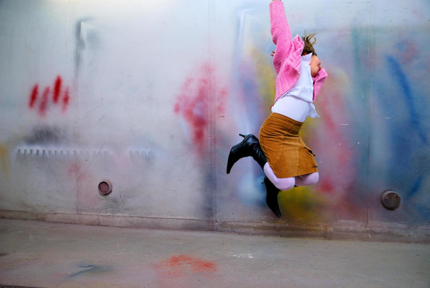 Cute little girl having fun photo