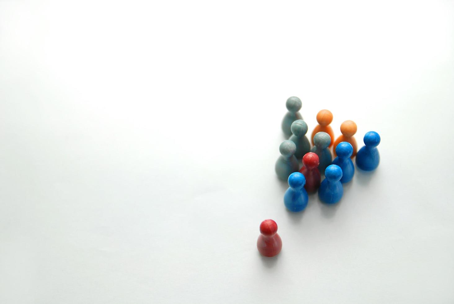 Concept of a multi-colored crowd photo