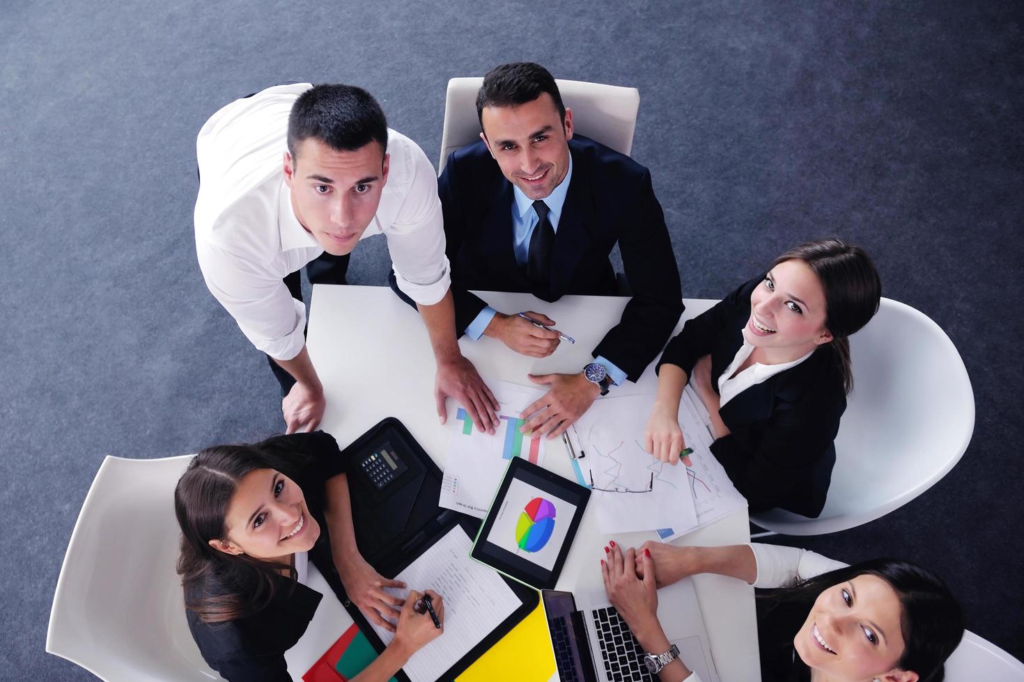 business people group in a meeting at office photo