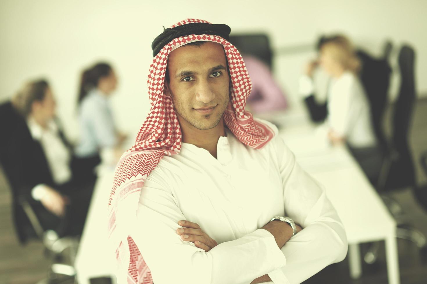 Arabic business man at meeting photo