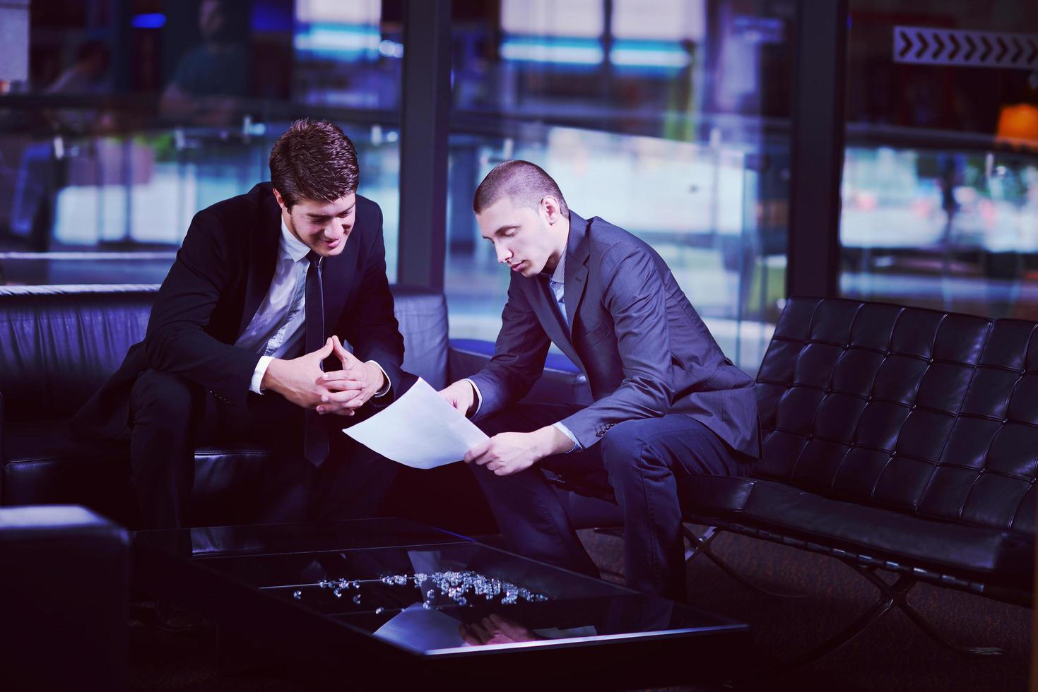 business people making deal photo