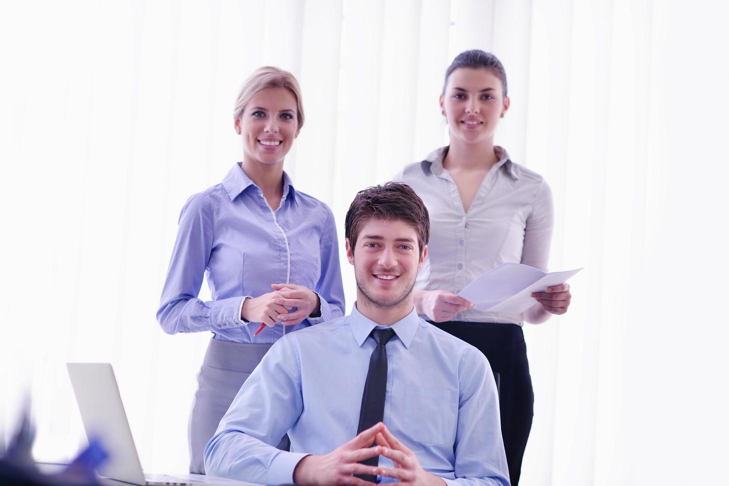 business people in a meeting at office photo