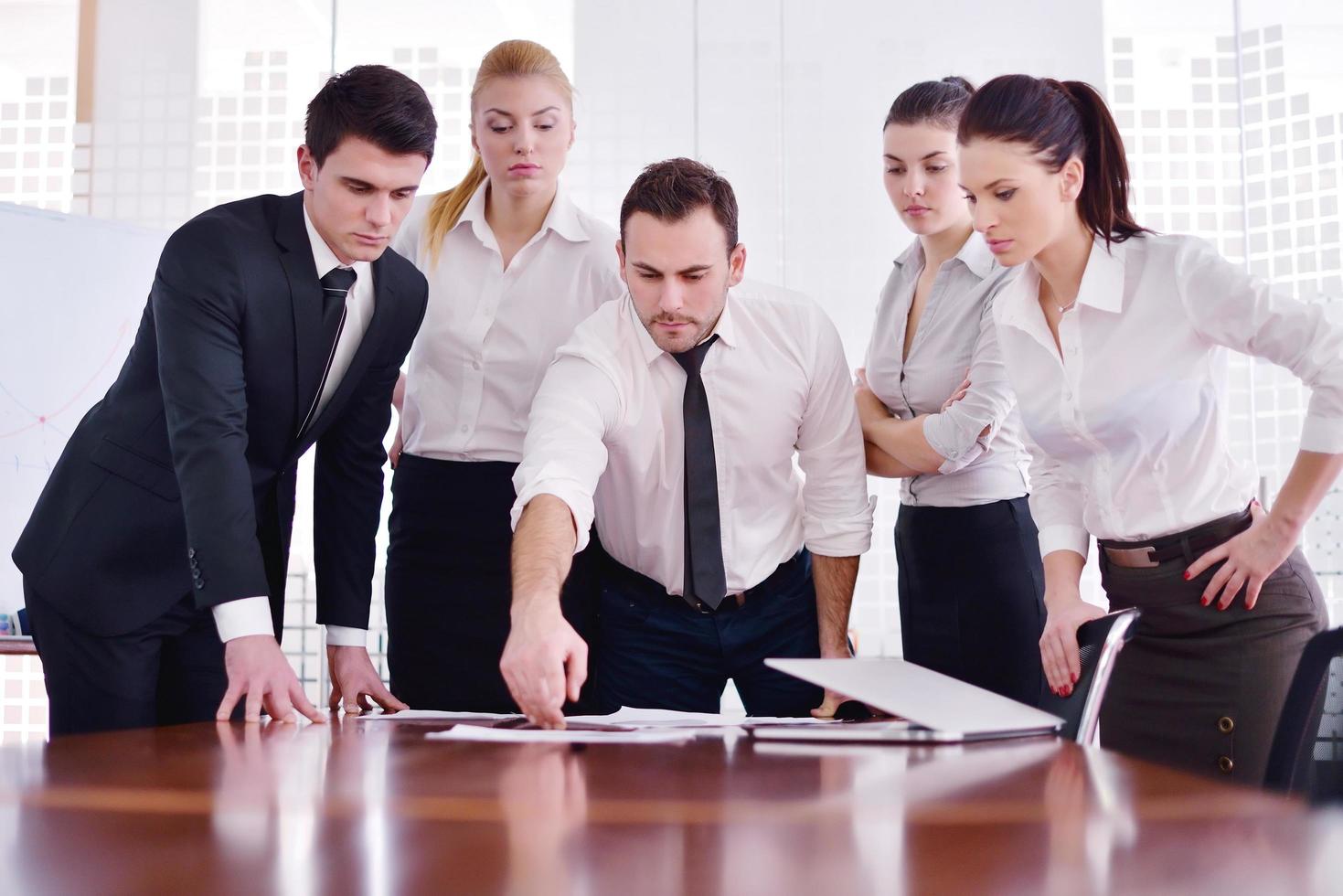 business people in a meeting at office photo