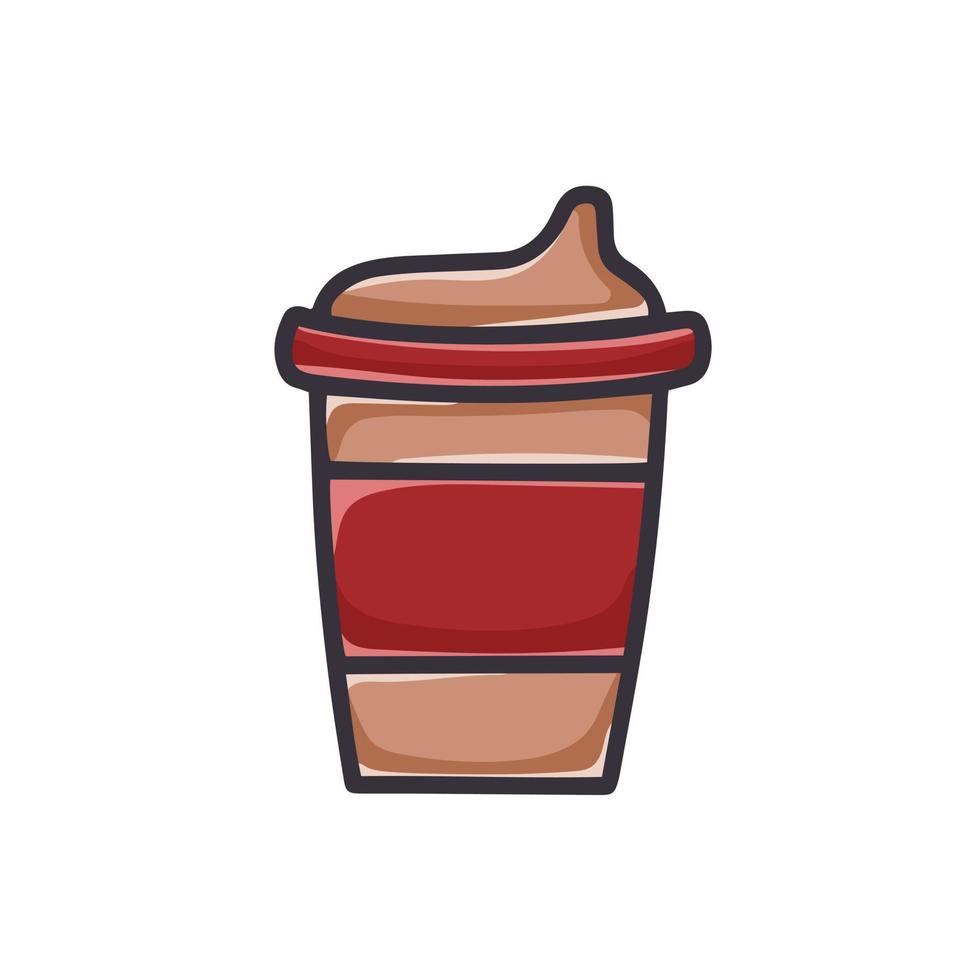 Takeaway coffee cartoon clipart vector