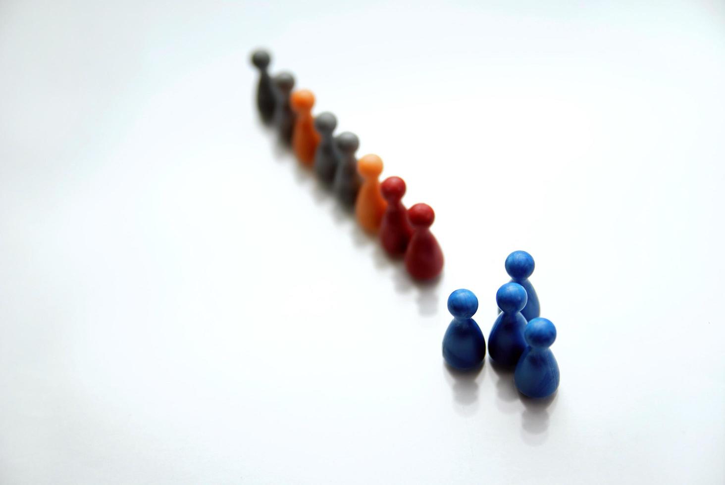 Concept of a multi-colored crowd photo