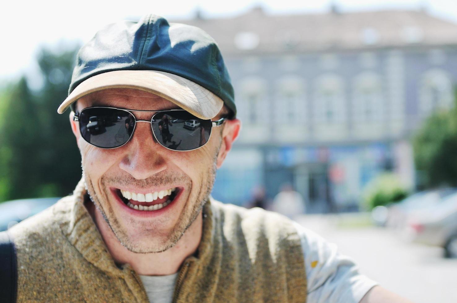 man relaxing outdoor photo