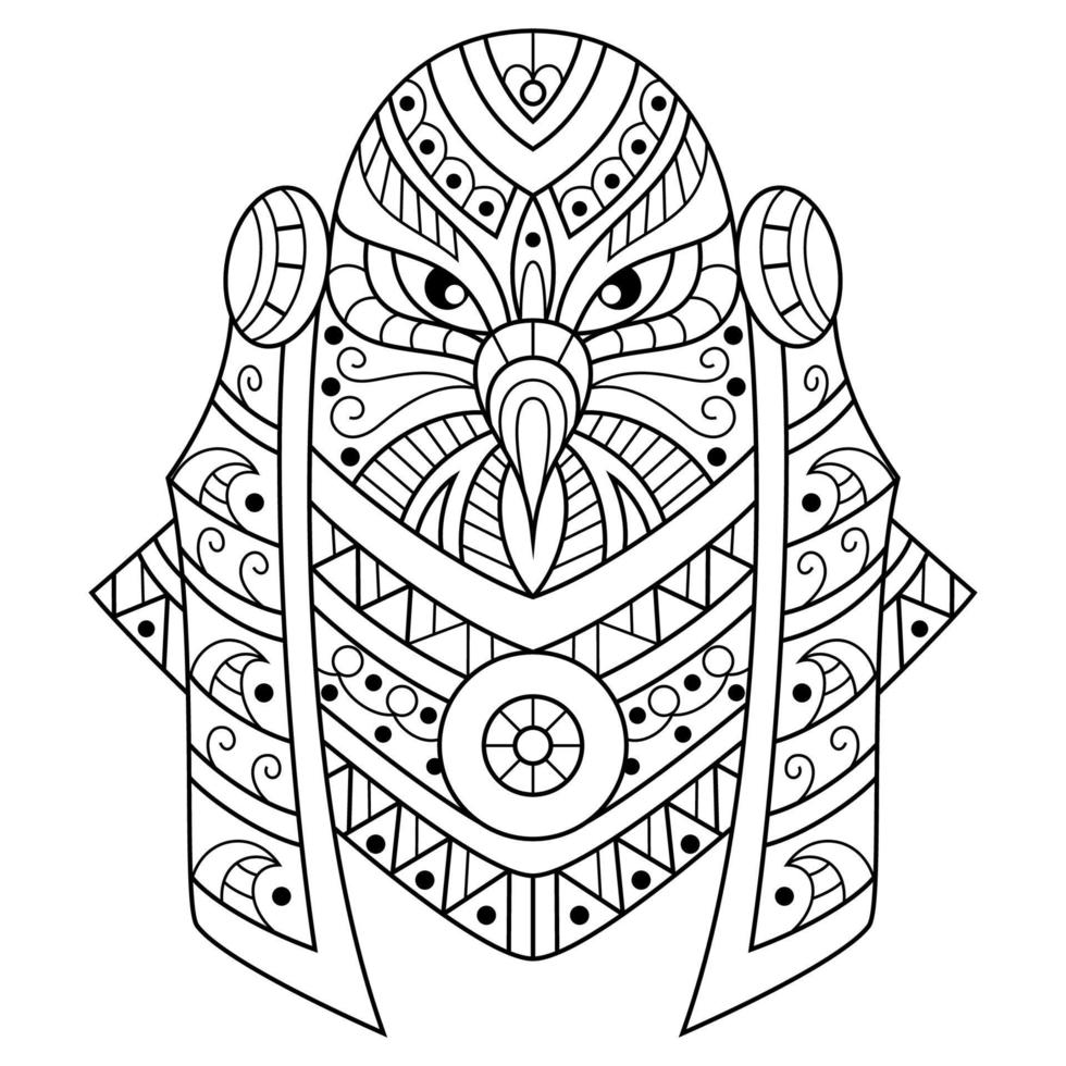 Horus line art vector