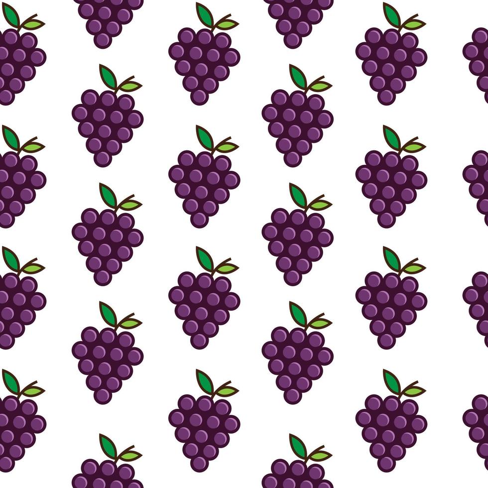 ilustración de fruta de uva vector