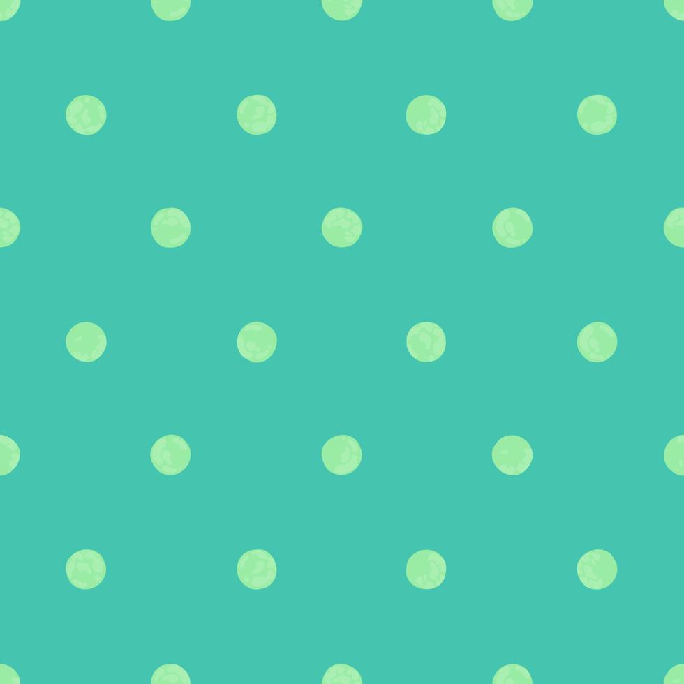 Festive Green Polka Dot Seamless Pattern, Colorful Cute Background, Wrapping Paper and Texture, Vector EPS Design.