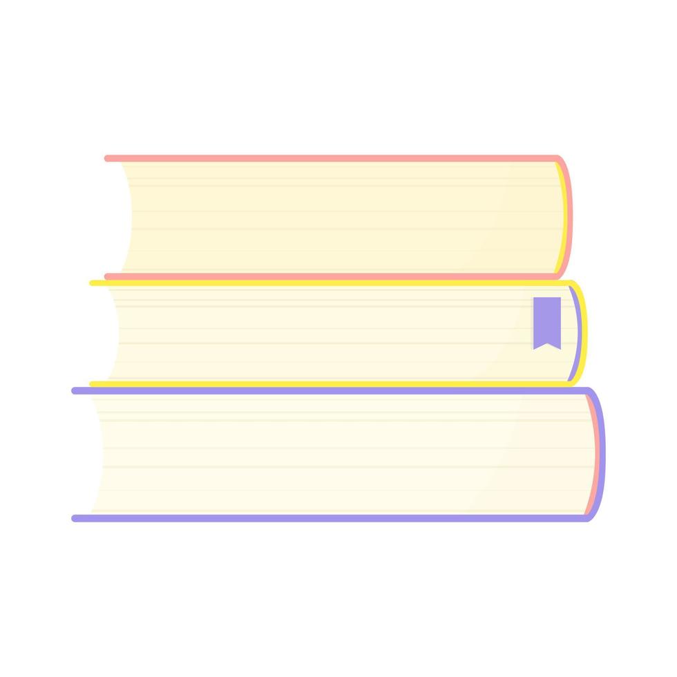 Stack of books. Cartoon vector illustration