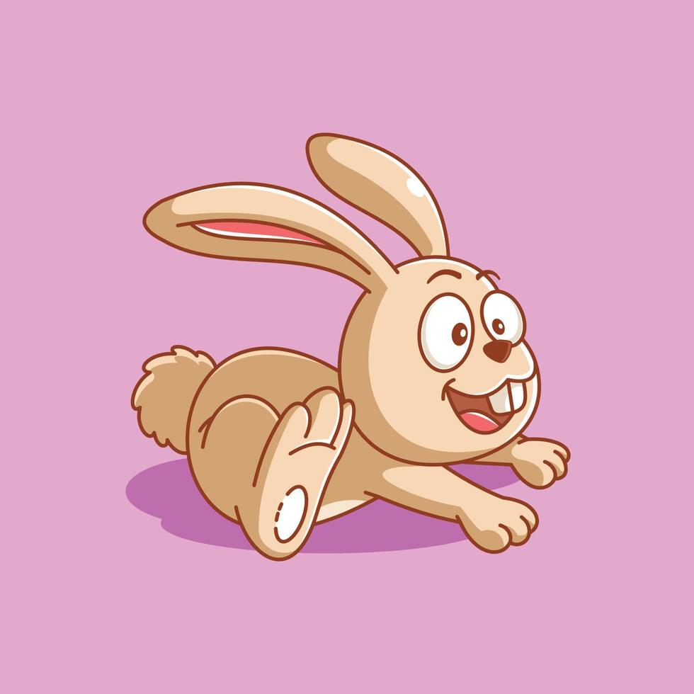 Rabbit design ready to run cartoon style vector