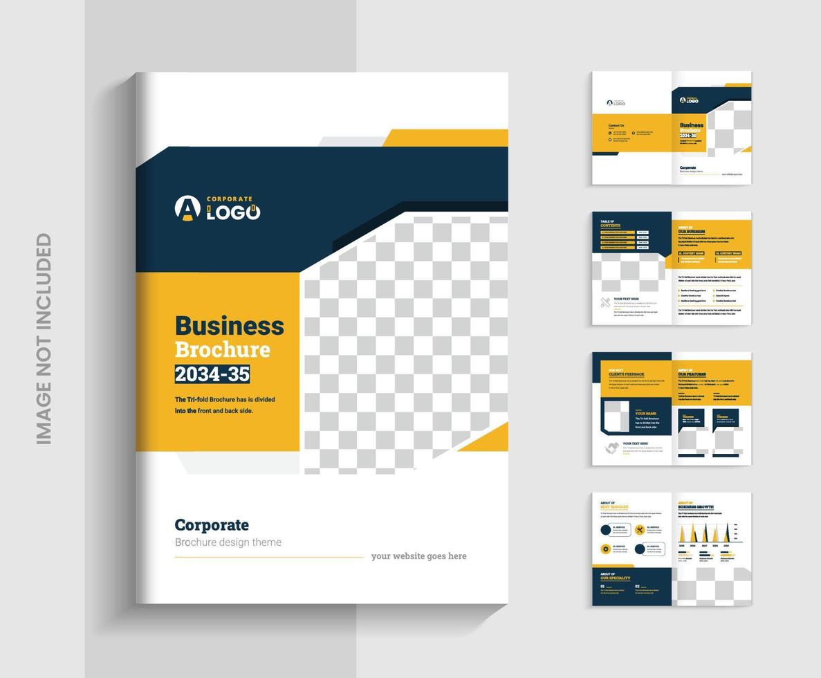 16 pages business brochure vector