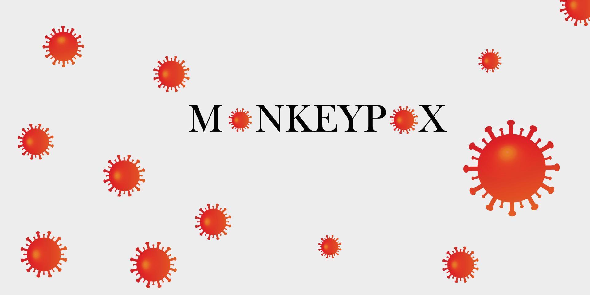 Monkeypox virus abstract background design,Monkeypox virus cells outbreak wide medical banner. white abstract background vector.illustration vector