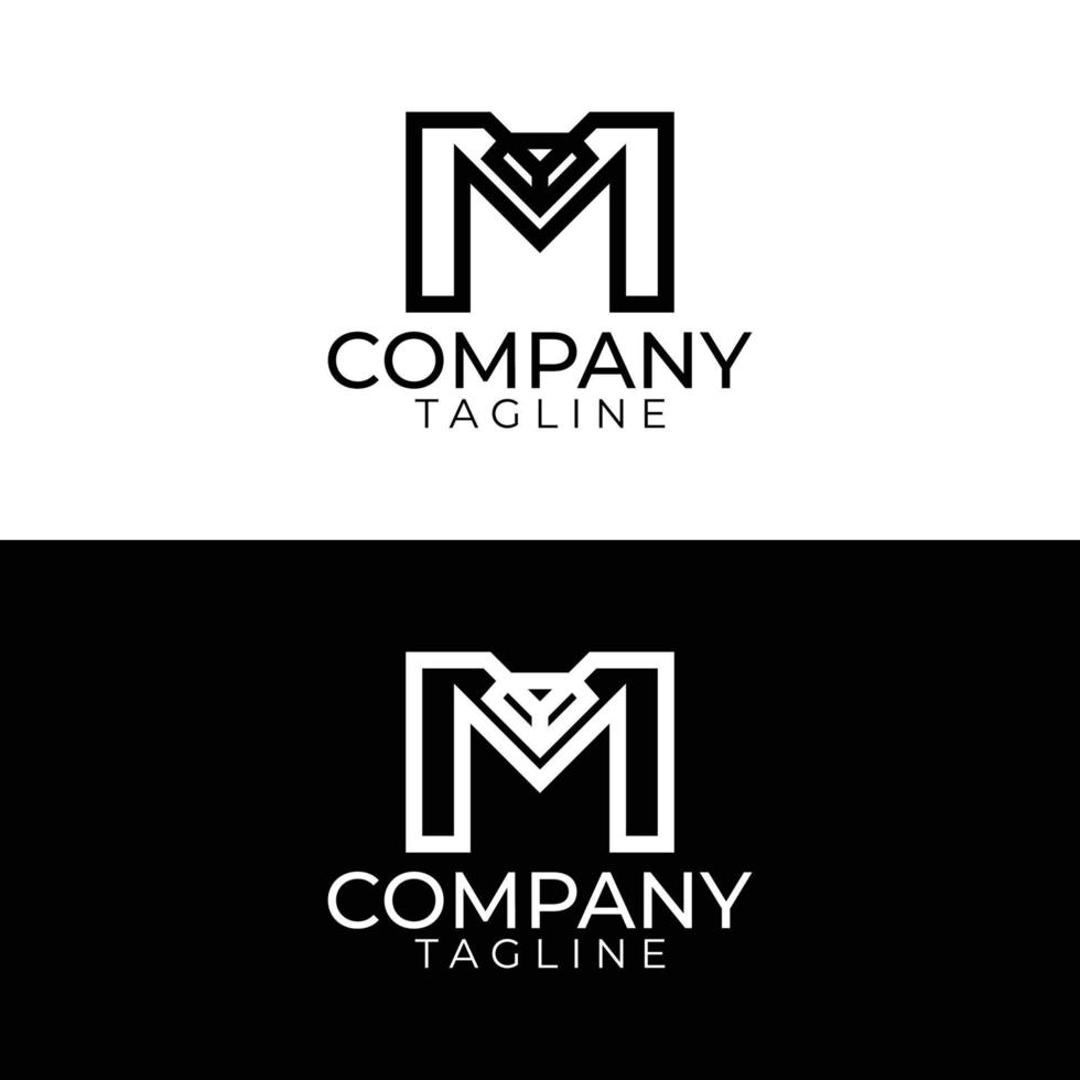 m diamond logo design and premium vector templates