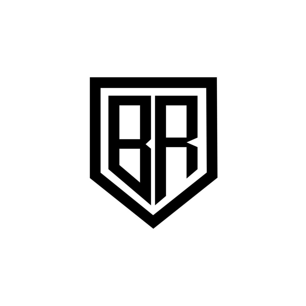 diseño de logotipo de letra br con fondo blanco en illustrator. logotipo vectorial, diseños de caligrafía para logotipo, afiche, invitación, etc. vector