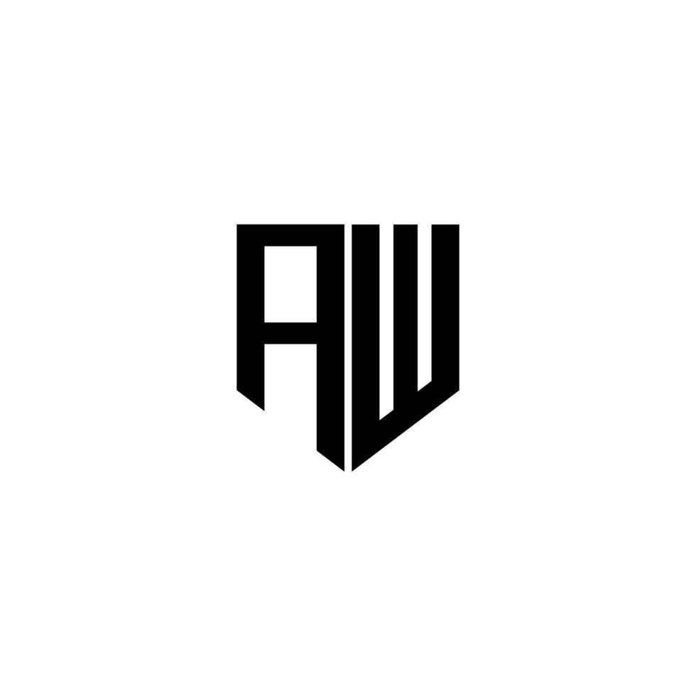 diseño de logotipo de letra aw con fondo blanco en illustrator. logotipo vectorial, diseños de caligrafía para logotipo, afiche, invitación, etc. vector