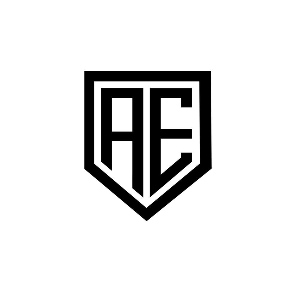 AE letter logo design with white background in illustrator. Vector logo, calligraphy designs for logo, Poster, Invitation, etc.