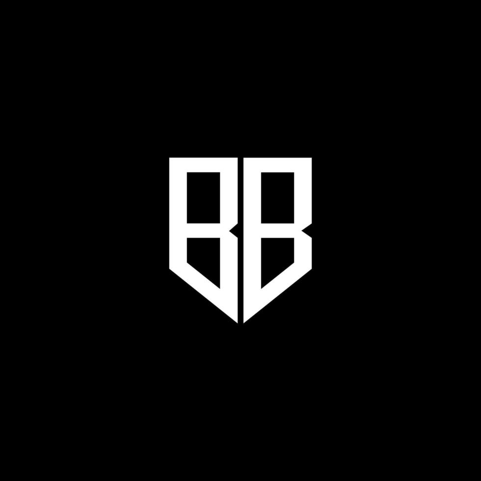 BB letter logo design with black background in illustrator. Vector logo, calligraphy designs for logo, Poster, Invitation, etc.