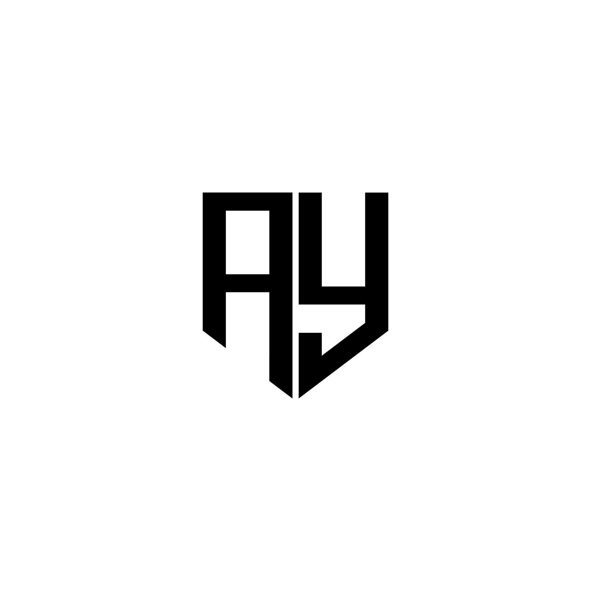 AY letter logo design with white background in illustrator. Vector logo
