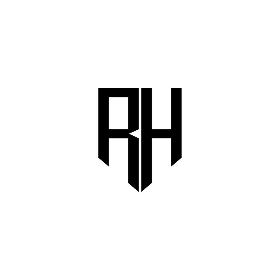 diseño de logotipo de letra rh con fondo blanco en illustrator. logotipo vectorial, diseños de caligrafía para logotipo, afiche, invitación, etc. vector