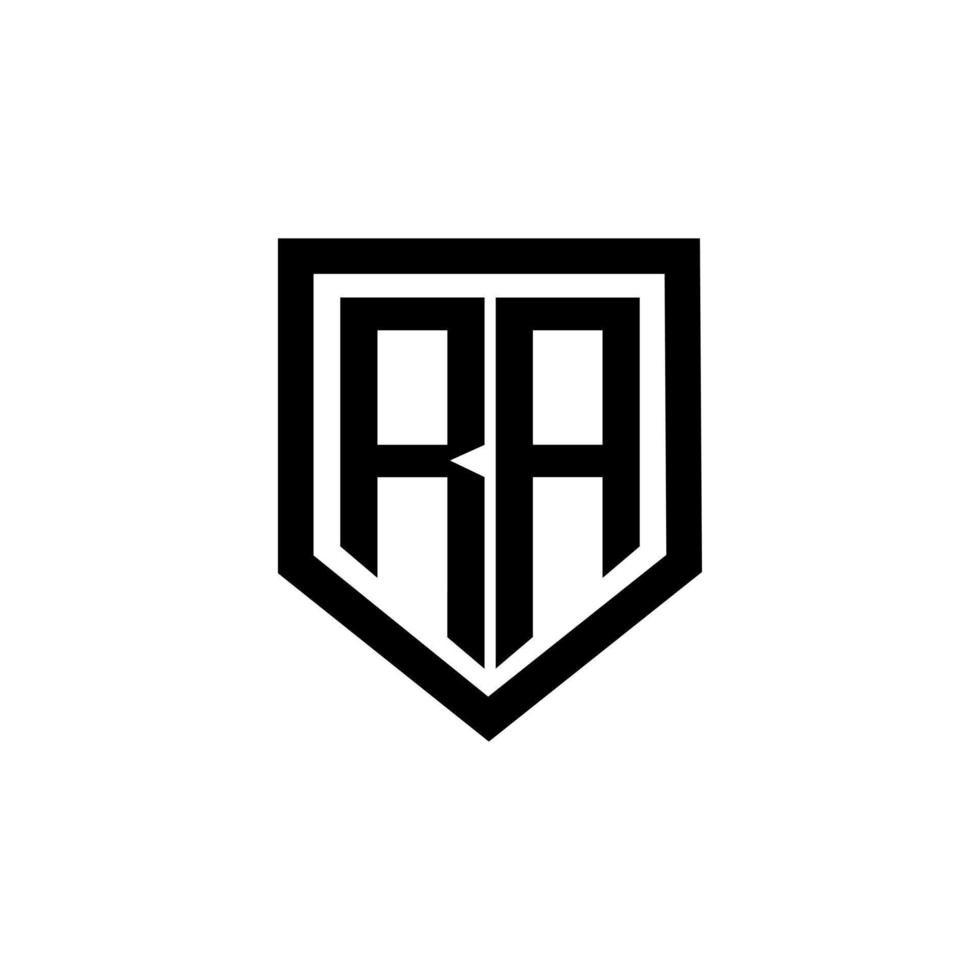 RA letter logo design with white background in illustrator. Vector logo, calligraphy designs for logo, Poster, Invitation, etc.