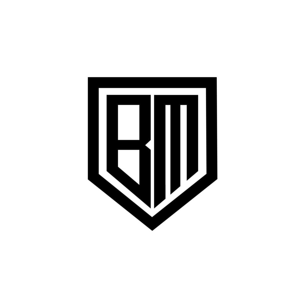 diseño de logotipo de letra bm con fondo blanco en illustrator. logotipo vectorial, diseños de caligrafía para logotipo, afiche, invitación, etc. vector