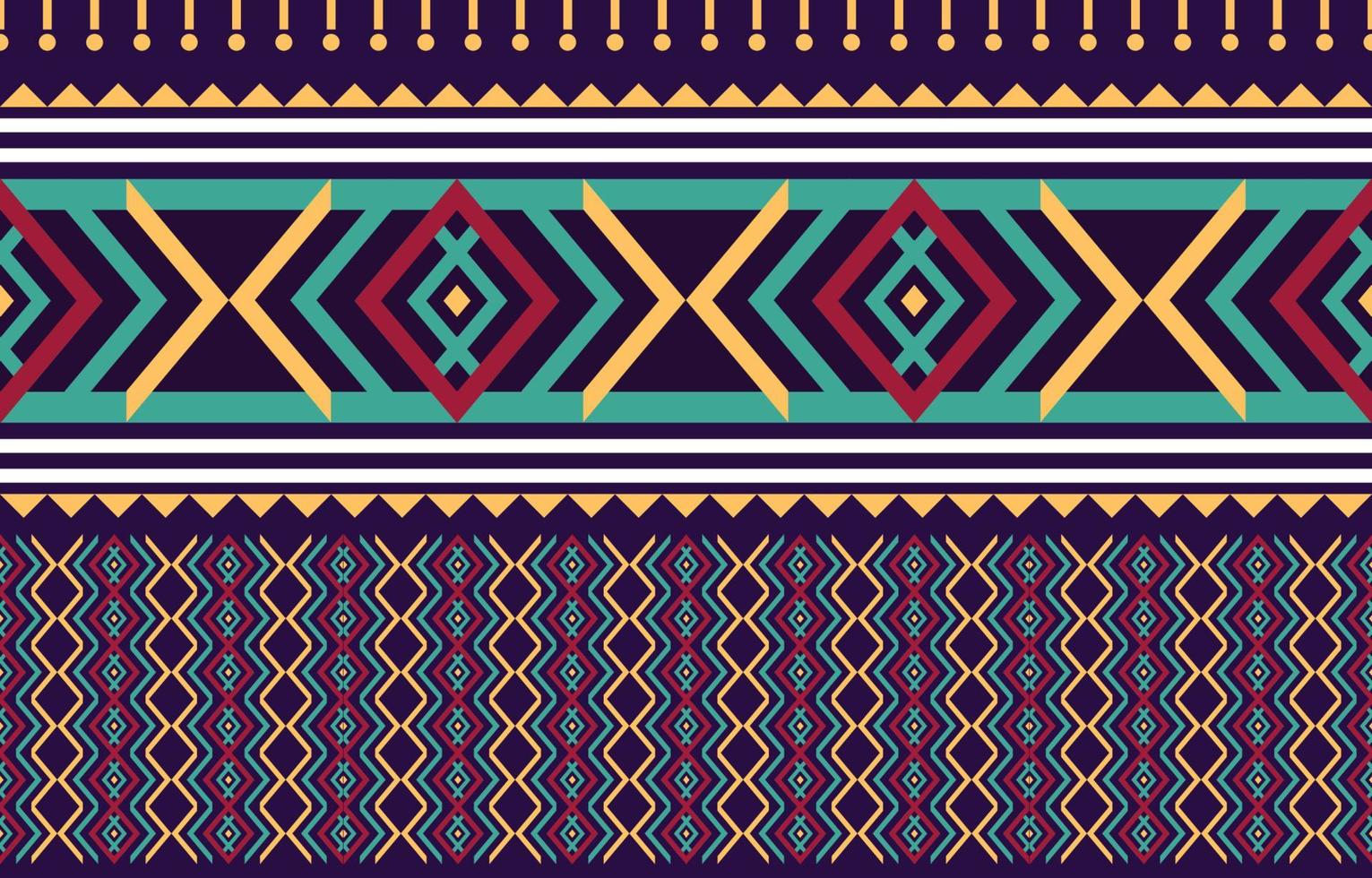 Geometric ethnic oriental ikat seamless pattern traditional Design for background,carpet,wallpaper,clothing,wrapping,batik,fabric,vector illustration. embroidery style. vector