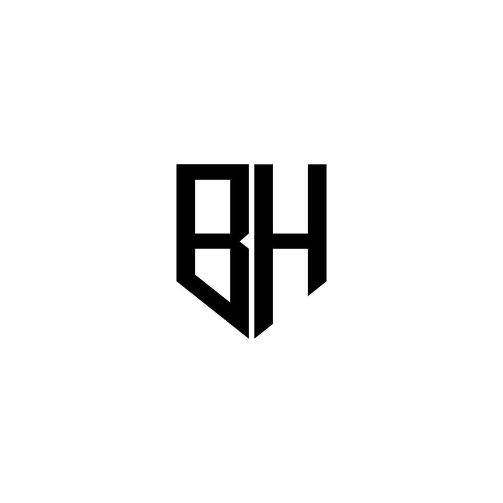 diseño de logotipo de letra bh con fondo blanco en illustrator. logotipo vectorial, diseños de caligrafía para logotipo, afiche, invitación, etc. vector