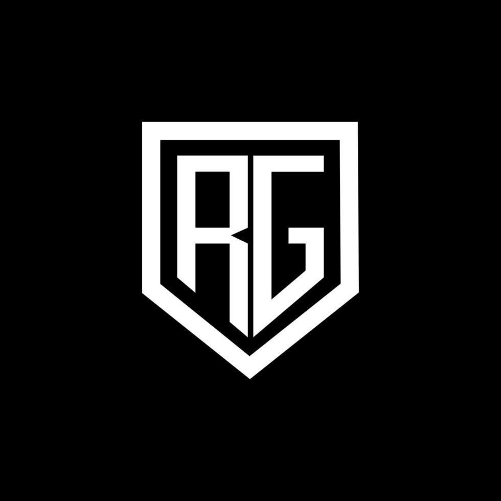 diseño de logotipo de letra rg con fondo negro en illustrator. logotipo vectorial, diseños de caligrafía para logotipo, afiche, invitación, etc. vector