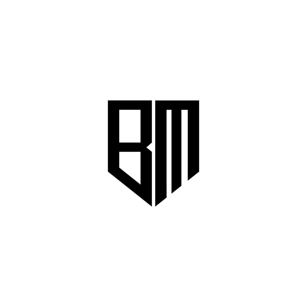 diseño de logotipo de letra bm con fondo blanco en illustrator. logotipo vectorial, diseños de caligrafía para logotipo, afiche, invitación, etc. vector