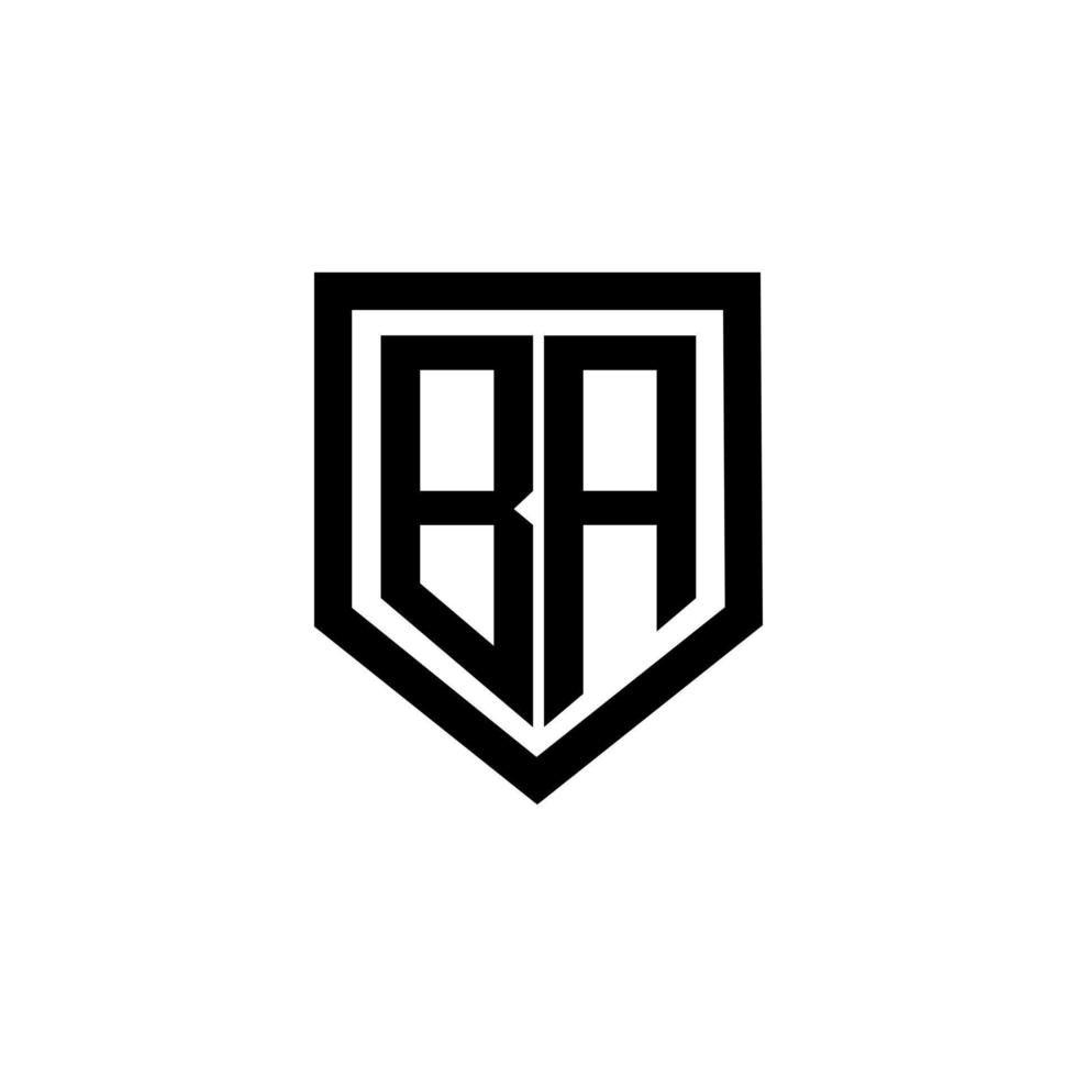 BA letter logo design with white background in illustrator. Vector logo, calligraphy designs for logo, Poster, Invitation, etc.