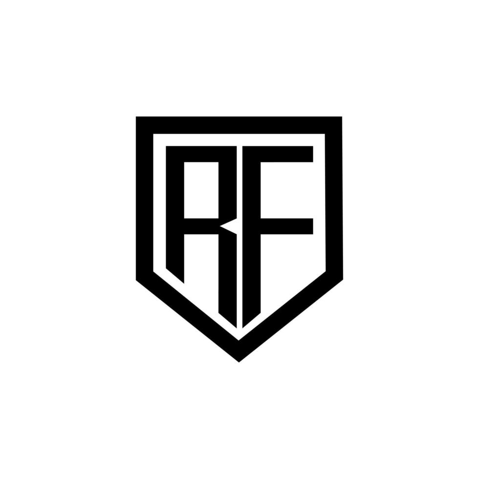 diseño de logotipo de letra rf con fondo blanco en illustrator. logotipo vectorial, diseños de caligrafía para logotipo, afiche, invitación, etc. vector