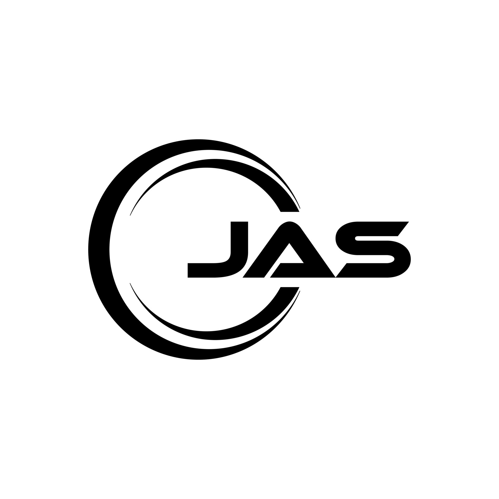 JAS letter logo design with white background in illustrator. Vector ...