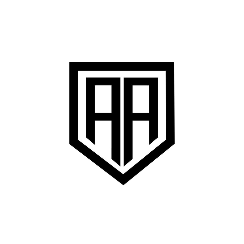 diseño de logotipo de letra aa con fondo blanco en illustrator. logotipo vectorial, diseños de caligrafía para logotipo, afiche, invitación, etc. vector