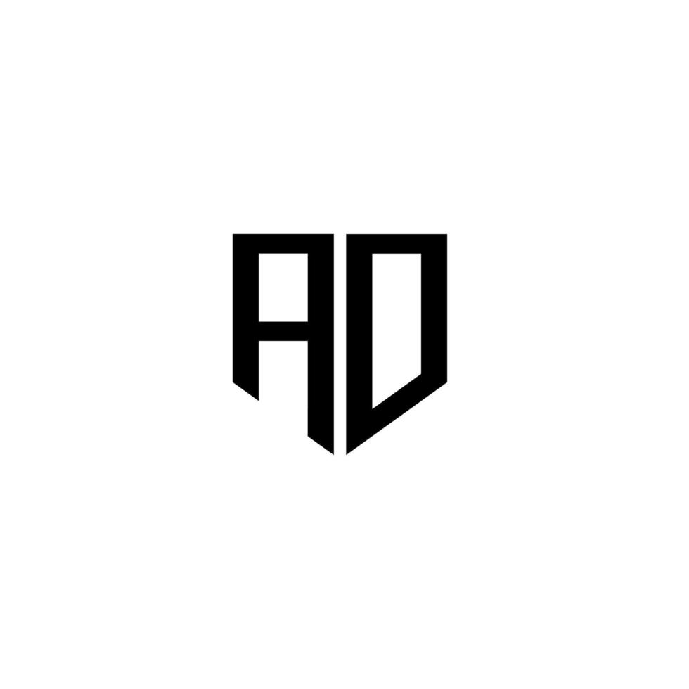 AD letter logo design with white background in illustrator. Vector logo, calligraphy designs for logo, Poster, Invitation, etc
