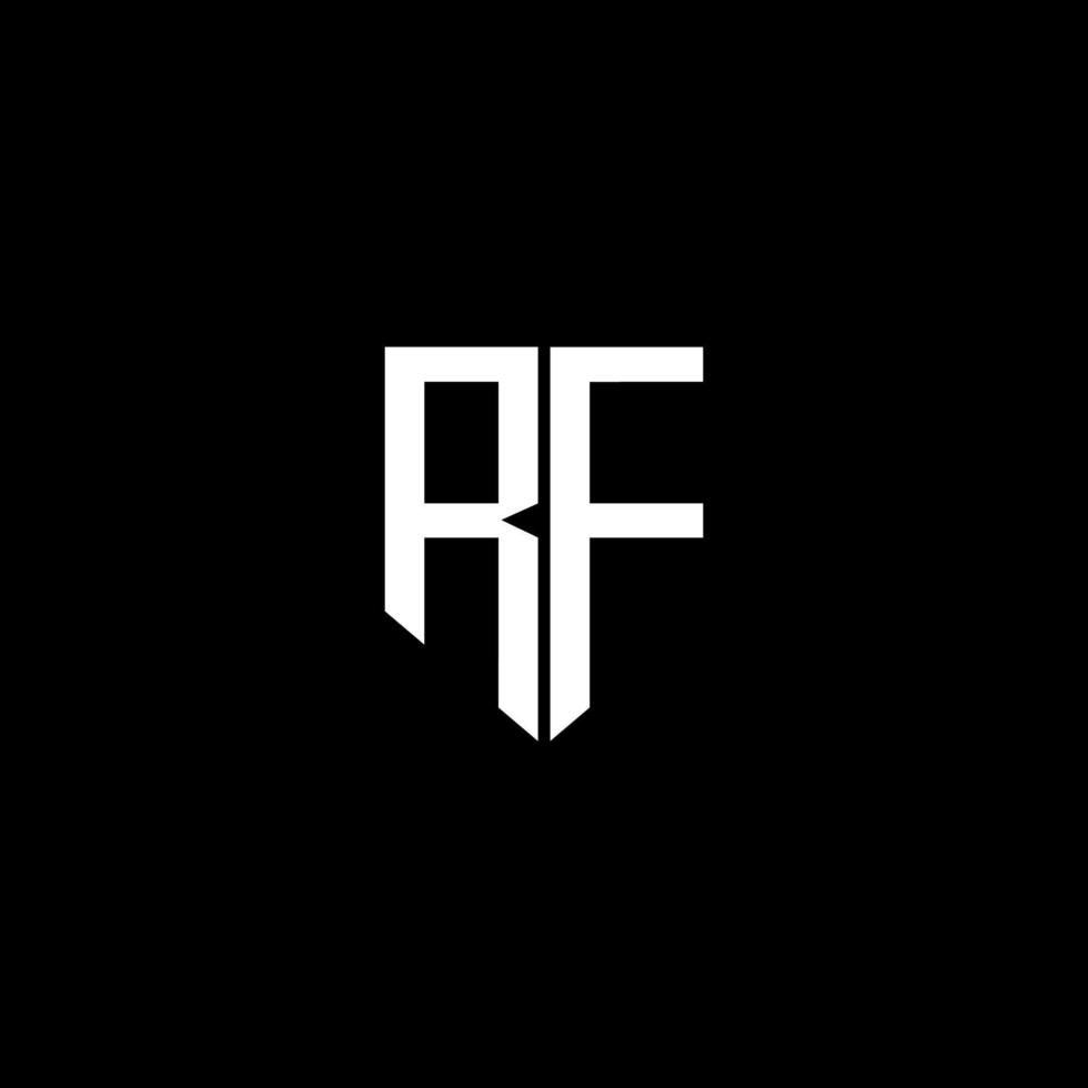 diseño de logotipo de letra rf con fondo negro en illustrator. logotipo vectorial, diseños de caligrafía para logotipo, afiche, invitación, etc. vector