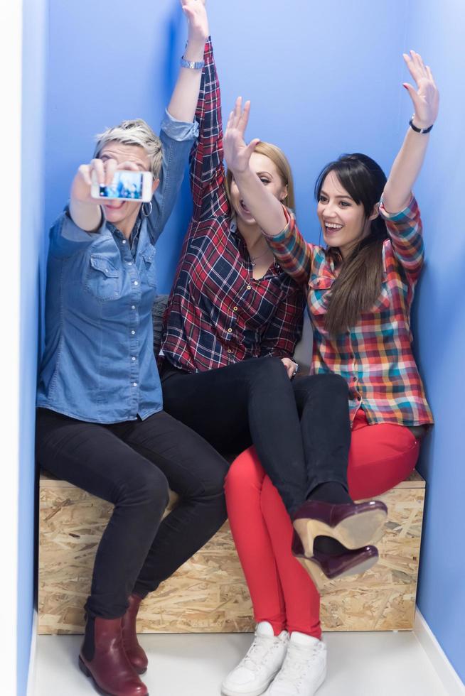 group of business people in creative working  space photo