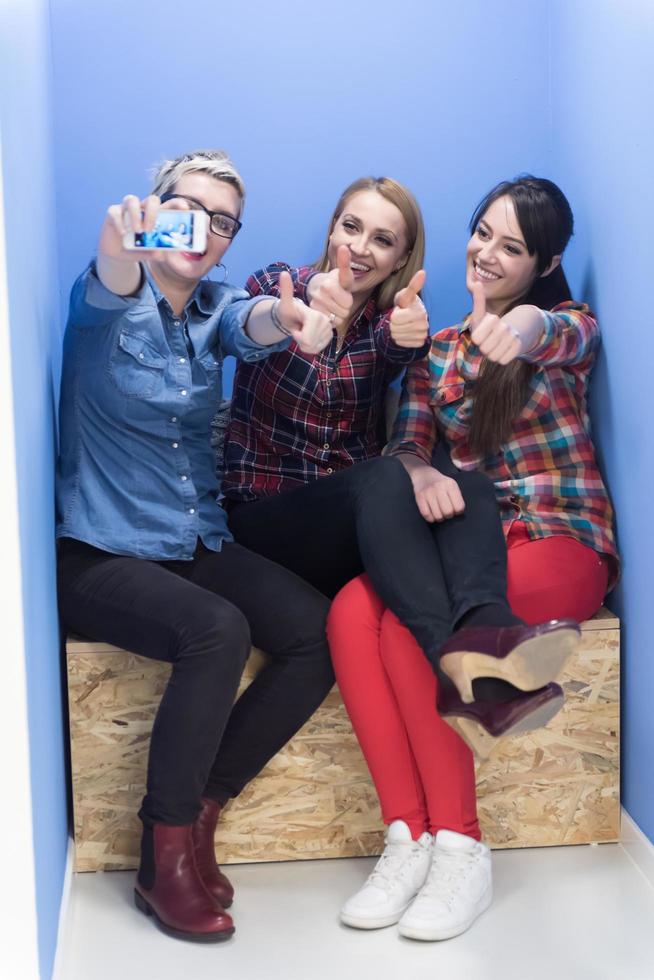 group of business people in creative working  space photo