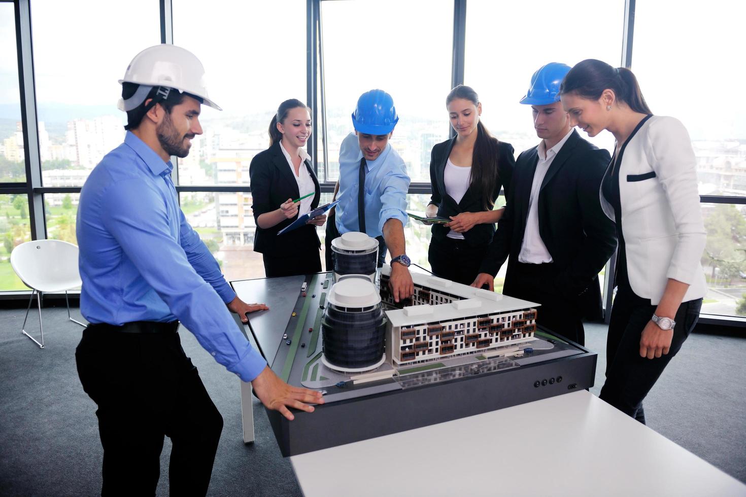 business people group in a meeting at office photo