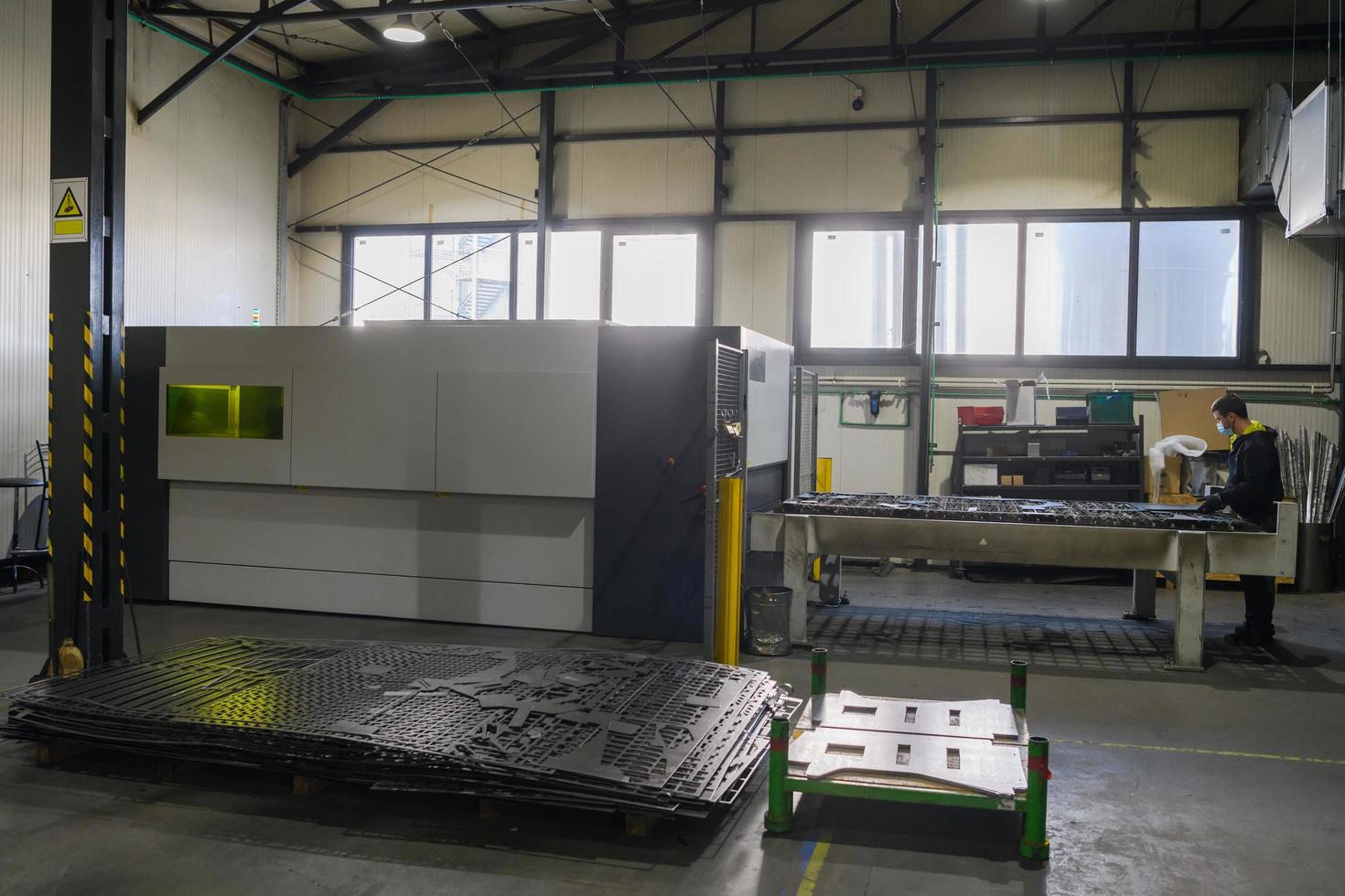 Turkey, 2022 - modern industrial factory for mechanical engineering equipment and machines manufacture of a production hall photo
