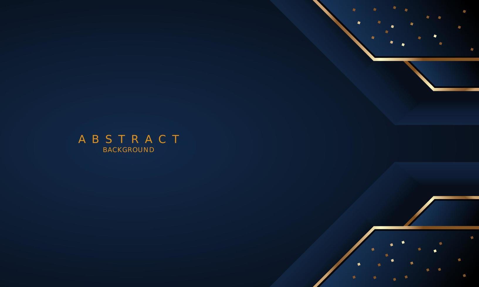 dark blue luxury premium background and gold line. vector