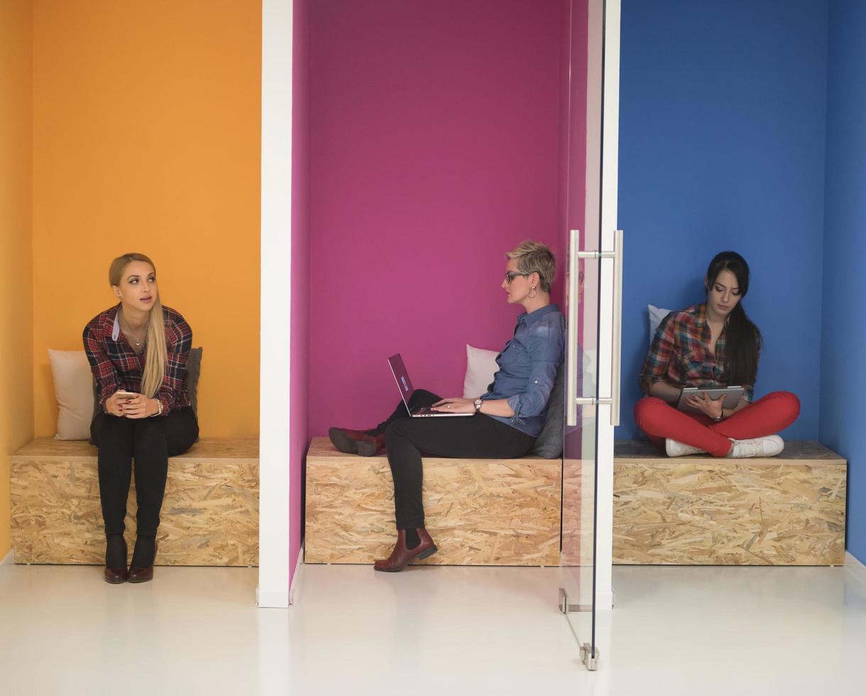 group of business people in creative working  space photo