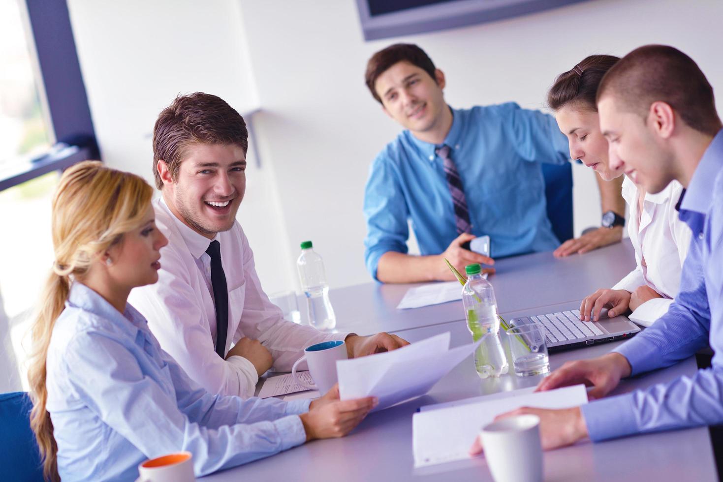 business people in a meeting at office photo