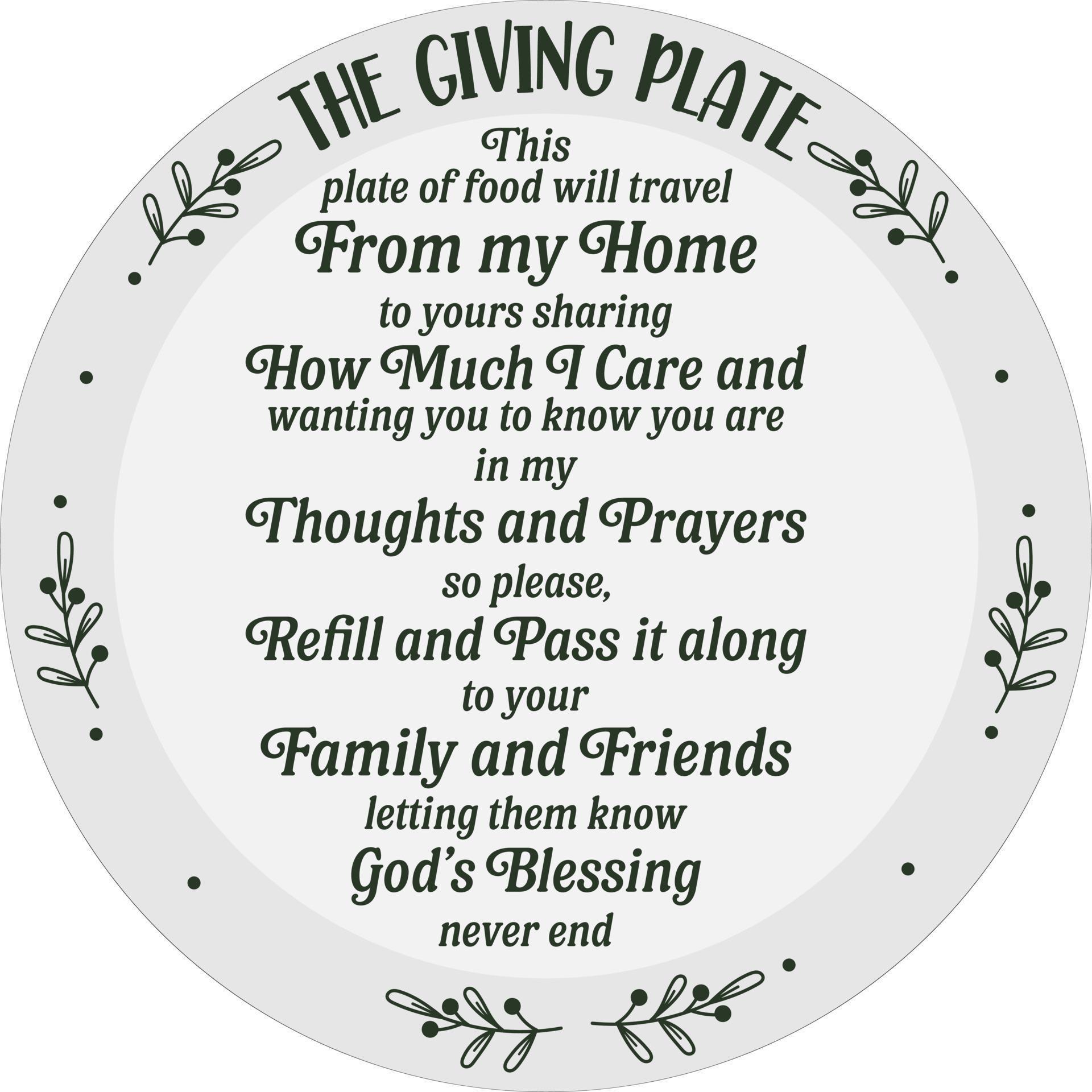 Christmas giving plate tradition vector text design. Enjoy, Refill